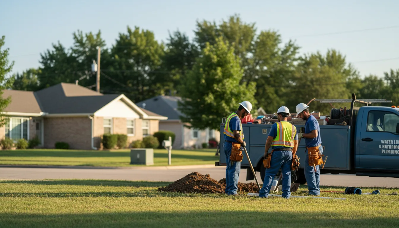 Residential water line and bathroom plumbing service in Lyndon, KY